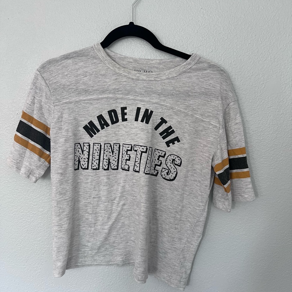 Mighty Fine Gray Orange Made in the 90s Graphic Tee Size Small